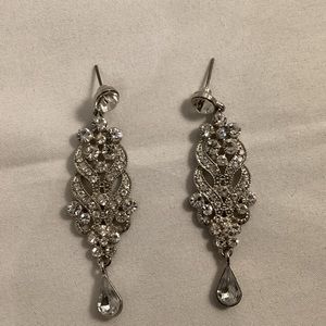 Silver tone stud earrings